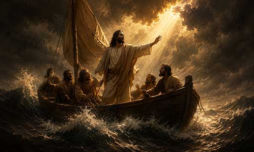 Jesus walking on the water, nature miracle in Matthew and John