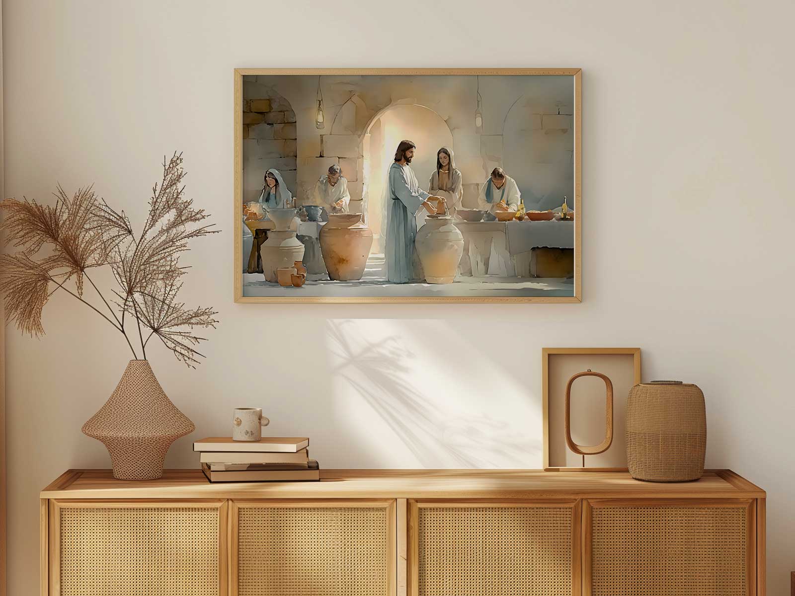 Artistic depiction of the Good Samaritan scene with an open Bible referencing Luke’s parable