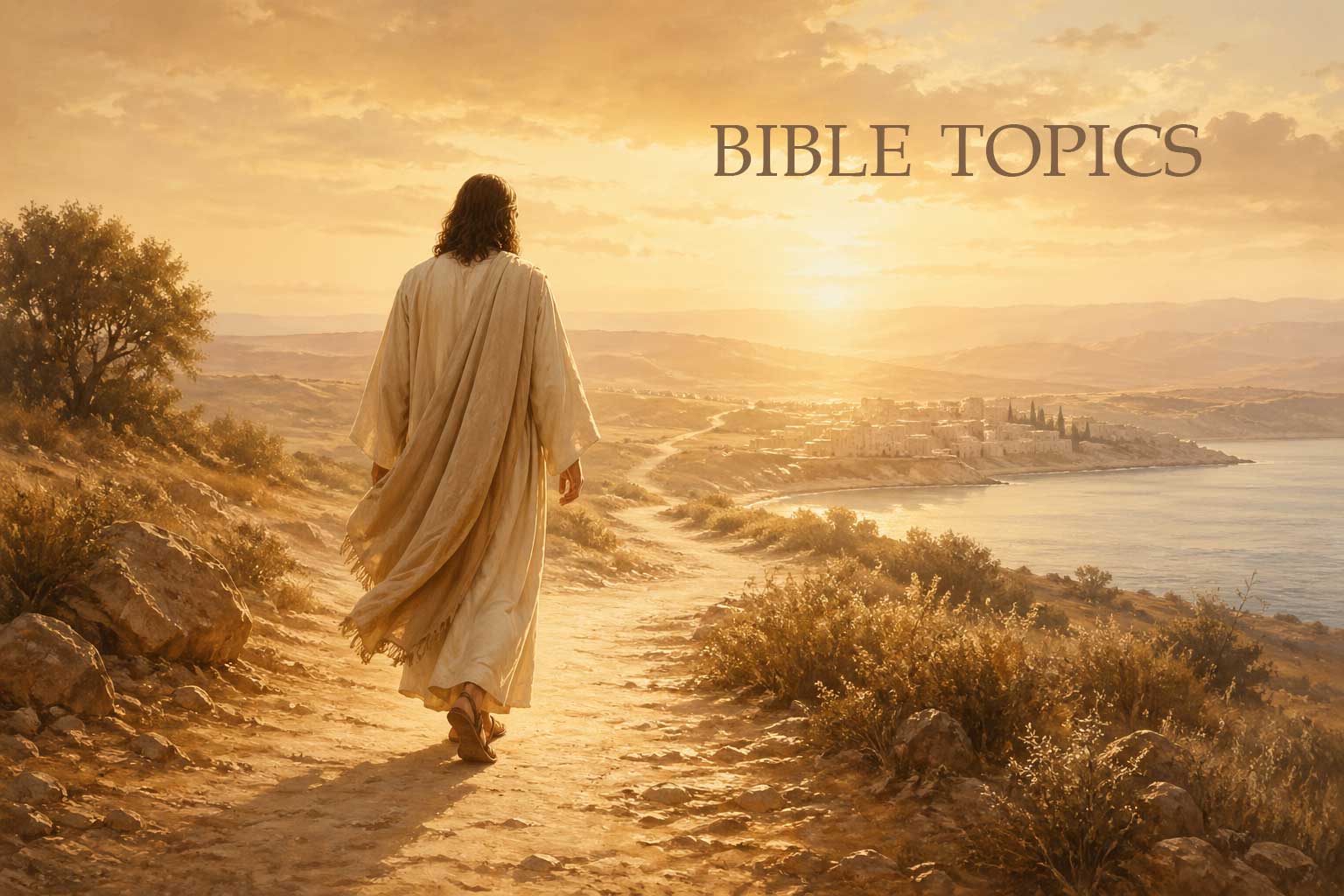 Open Bible on a wooden table with sunlight across the pages